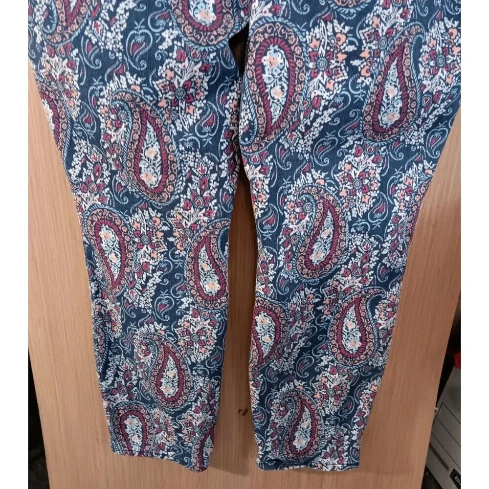 NYDJ Chico's (18) Womens Cotton Mykonos Paisley Flawless Contour Skinny Jeans - Picture 7 of 7